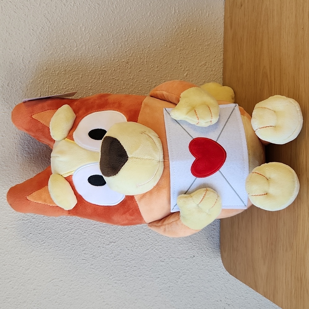 Bluey Friends BINGO Valentine's Day 17" Plush NWT